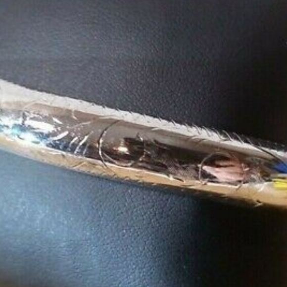 Vintage - Sterling Silver Floral Etched Women Hinged Bangle Bracelet in 10mm - Picture 4 of 8